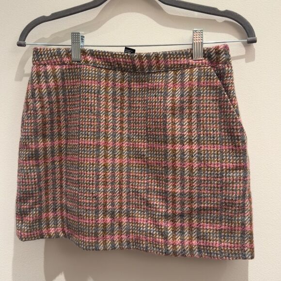 Plaid Skort Purple and Tan Size Small - Picture 1 of 5